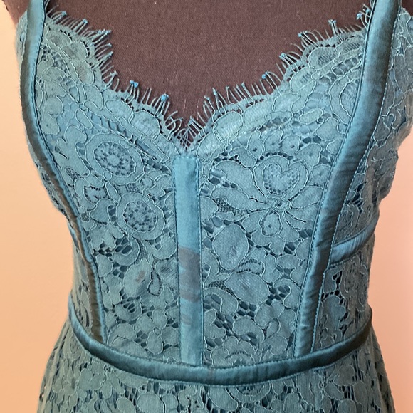 Express Emerald Green Lace Cocktail Dress - Picture 3 of 7